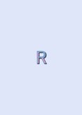 Geboortekaartje met gekleurde 3d letter R teal roze Achterkant