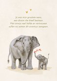 Geboortekaartje olifantje jungle kleurrijk vrolijk kader 2