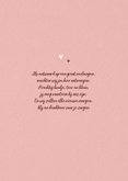 Geboortekaartje vosje lief roze papier hartjes 2