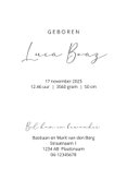 Geboortekaartjes - Pentekening duimende baby 3