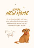 Gefeliciteerd met droomhuis voordeur hond hartjes new home 3