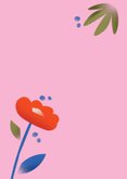 Geïllustreerde verjaardagskaart met vrolijke bloemen 2