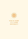 Gele verjaardagskaart met zonnetjes happy birthday sunshine 2