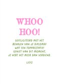 Geslaagd felicitatie kleurrijk you did it typo gouache verf 3
