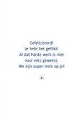 Geslaagd kaart apetrots aap vlag examens confetti 3