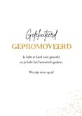 Geslaagd kaart gefeliciteerd promotie gepromoveerd titel 3