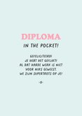 Geslaagd kaart gefeliciteerd school boeken confetti tekst 3