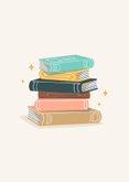 Geslaagd kaart met boekenstapel 2