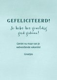 Geslaagd kaart met telefoon en naam 3