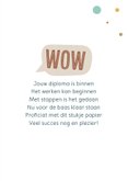 Geslaagd kaart met typografische tekst 3