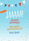 Geslaagd-kaart met verrekijker 3