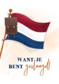  Geslaagd kaart tas aan vlag hang de vlag maar uit 2