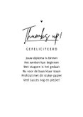 Geslaagd kaart thumbs up goed gedaan diploma 3