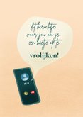 Gezakt kaart met telefoon om iemand op te vrolijken  2