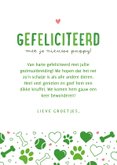 Gezellige felicitiatiekaart voor een puppy met patroon 3