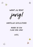 Gezellige verjaardagskaart met dansende discobal 3