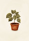 Grappig felicitatiekaartje nieuw stekkie met plant 2