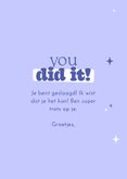 Grappig geslaagd kaartje holy cow you did it 3