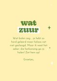 Grappig gezakt kaartje zuur met citroen 3