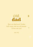 Grappig vaderdagkaartje cat dad met foto 3
