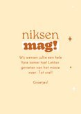 Grappig vakantie kaartje niks moet niksen mag 3