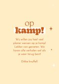 Grappig vakantie kaartje veel plezier op kamp 3