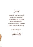 Grappige beterschapskaart met beer voor kind 3