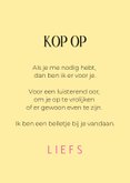 Grappige beterschapskaart van hondje bloemenmuts 3