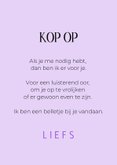 Grappige beterschapskaart van hondje bloemenmuts 3