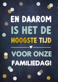 Grappige en vrolijke uitnodiging familiedag of familie feest 2