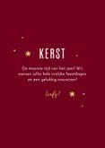 Grappige foto kerstkaart 'Merrie kristmus!' gouden sterren 3