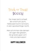 Grappige halloween kaart van hond met open bek 3