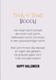 Grappige halloween kaart van hond met open bek 3