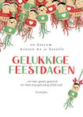 Grappige kerstkaart geluk heb je nooit te veel poppetjes 3