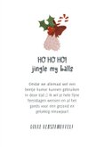 Grappige kerstkaart met ballen kersthulst zuurstok & strik 3
