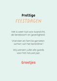 Grappige kerstkaart van hondjes met warme kerstkleding 3