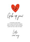 Grappige liefdeskaart met hartje - ondersteboven van jou! 3