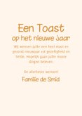 Grappige nieuwjaarskaart een toast op het nieuwe jaar  3