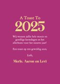 Grappige roze kerstkaart met broodrooster toast op 2025 3