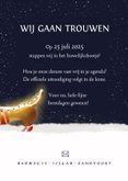 Grappige Save the Date kerstkaart met 2 teckels en hart 3