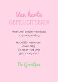 Grappige verjaardagskaart hondje feestmuts en pootje 3