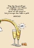 Grappige verjaardagskaart met beer en champagne 3