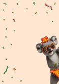 Grappige verjaardagskaart met een hoelahoepende koala 2
