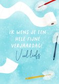 Grappige verjaardagskaart met toiletrollen en toiletborstels 3