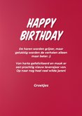 Grappige verjaardagskaart vrouw roze born to be wild 3
