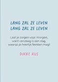 Grappige verjaardagskaart witte hond met feesthoed 3