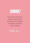 Grappige wenskaart van hond met tong, kus door de brievenbus 3