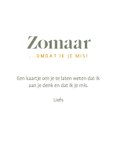 Grappige zomaar kaart met mus en tekst 'ik mus je' 3