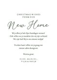 Groene foto kerstkaart merry new home met kerstman goud 3