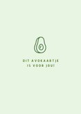 Groene verjaardagskaart met avocados een avokaartje 2